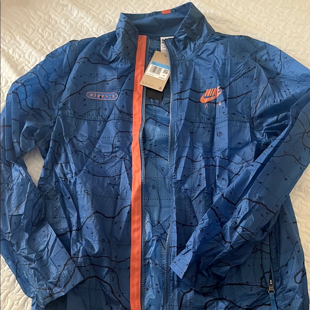 Nike Blue and Orange Windbreaker Jacket
